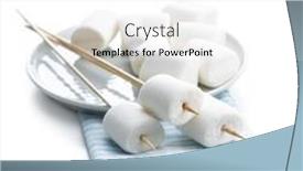  Presentation with sweet candy - Audience pleasing PPT layouts consisting of white-sweet-marshmallows-candy backdrop and a white colored foreground