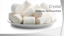 Presentation with sweet candy - Cool new theme with white-sweet-marshmallows-candy backdrop and a white colored foreground