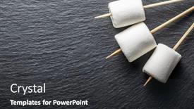  Presentation with sweet candy - Slide set consisting of white-sweet-marshmallows-candy background and a dark gray colored foreground