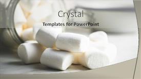  Presentation with sweet candy - Cool new slides with white-sweet-marshmallows-candy backdrop and a light gray colored foreground