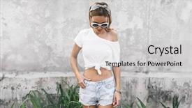  Presentation with tshirt - PPT layouts featuring white t-shirt and denim background and a light gray colored foreground