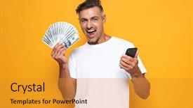  Presentation with white blood cell - Beautiful presentation theme featuring white t-shirt holding cell backdrop and a gold colored foreground