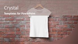  Presentation with white brick wall - Amazing presentation theme having background mock up for design backdrop and a gray colored foreground