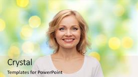  Presentation with green lights - Slide deck featuring white t-shirt over green background and a  colored foreground