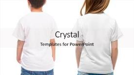  Presentation with kids fashion - Cool new slides with white t shirt show backdrop and a light gray colored foreground