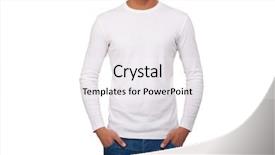  Presentation with young man wearing a hat - Amazing PPT layouts having white t-shirt with long backdrop and a white colored foreground