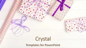  Presentation with happy birthday - Presentation design having white table surface birthday background and a cream colored foreground