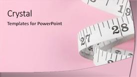  Presentation with pink and white - Slide set with white tape-line on pink background and a lemonade colored foreground