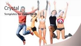  Presentation with victory team - Audience pleasing slides consisting of white-team-victory backdrop and a white colored foreground