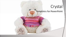  Presentation with ted bundy colorful 3d teeth - Presentation having white teddy bear in colorful background and a white colored foreground