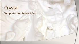  Presentation with cream - Slide set featuring white texture of whipped cream background and a sky blue colored foreground