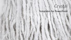  Presentation with cotton - PPT theme with white-thick-cotton-threads-mop background and a light gray colored foreground