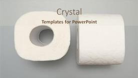  Presentation with toilet - Colorful presentation design enhanced with white-toilet-paper-roll backdrop and a lemonade colored foreground