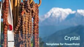  Presentation with god - Cool new slides with white top of mountain backdrop and a ocean colored foreground