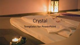  Presentation with room - Slides with white towel for thai massage background and a coral colored foreground