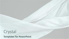  Presentation with silk - Slides enhanced with white-transparent-silk-fabric-flowing background and a sky blue colored foreground