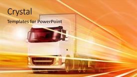  Presentation with game and movie night - Cool new presentation theme with white truck moving in tunnel backdrop and a yellow colored foreground