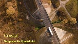  Presentation with semi trailer - Amazing theme having white-truck-with-cargo-semi backdrop and a tawny brown colored foreground