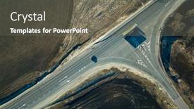  Presentation with semi trailer - Theme enhanced with white-truck-with-cargo-semi background and a gray colored foreground