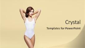  Presentation with fit test - PPT layouts consisting of white underwear beautiful and healthy background and a lemonade colored foreground