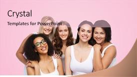  Presentation with pink beauty - Amazing presentation design having white underwear over pink backdrop and a lemonade colored foreground