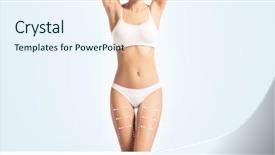  Presentation with body fat - PPT layouts with white underwear skincare fitness background and a sky blue colored foreground