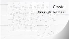 Presentation with puzzle - Slides enhanced with white unfinished puzzle isolated background and a white colored foreground