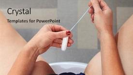  Presentation with vaginal - Presentation theme enhanced with white vaginal tampon background and a light gray colored foreground