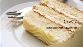  Presentation with vanilla ice cream fresh - Audience pleasing theme consisting of white vanilla cream sponge cake backdrop and a  colored foreground