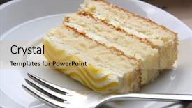  Presentation with vanilla - Theme featuring white vanilla cream sponge cake background and a  colored foreground