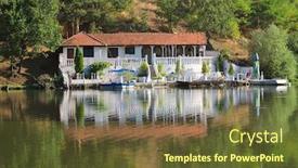  Presentation with villa - Slide set enhanced with white-villa-on-the-ovcar background and a tawny brown colored foreground