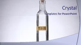  Presentation with apple cider vinegar histrory - Presentation theme having white vinegar on the white background and a  colored foreground