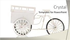  Presentation with bike - Colorful PPT theme enhanced with white-vintage-transport-bike backdrop and a white colored foreground