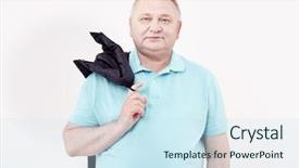  Presentation with cheerful - Presentation enhanced with white wall - casual dress code background and a sky blue colored foreground