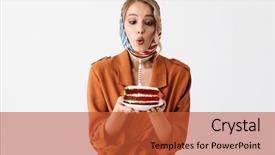  Presentation with cute birthday - Presentation theme featuring white wall background holding cake background and a red colored foreground