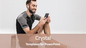  Presentation with music and sports - Amazing presentation theme having white wall background listening music backdrop and a coral colored foreground