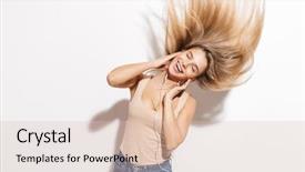  Presentation with happy music lovers - Colorful slide deck enhanced with white wall background listening music backdrop and a lemonade colored foreground