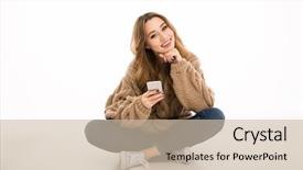  Presentation with white gold picture of wedding - Colorful PPT theme enhanced with white wall background looking camera backdrop and a  colored foreground