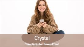  Presentation with lady - Slides having white wall background looking camera background and a  colored foreground