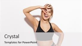  Presentation with pregnancy fitness - Theme consisting of white wall background showing okay background and a white colored foreground