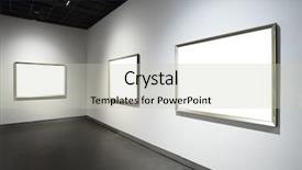  Presentation with art black and white marble - Presentation theme enhanced with white wall in art background and a soft green colored foreground