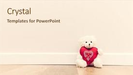  Presentation with teddy bear - Slide deck enhanced with white wall rustic style vintage background and a cream colored foreground