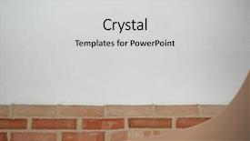 Presentation with white bricks - Amazing slides having white wall with decorative bricks backdrop and a light gray colored foreground