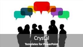  Presentation with business people silhouette - Presentation design having white wall with world map background and a dark gray colored foreground