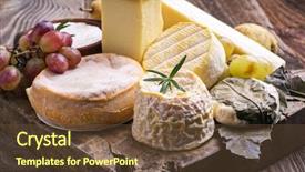  Presentation with white cheese - Presentation design having white washing - cheese plate background and a tawny brown colored foreground