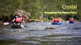  Presentation with rafting - Audience pleasing theme consisting of white water rafting backdrop and a tawny brown colored foreground