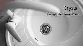  Presentation with water tap - Slides with white water tap and sink background and a light gray colored foreground