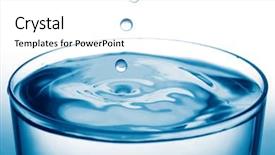  Presentation with eye drops products - Cool new presentation theme with white wave - drops falling down backdrop and a white colored foreground