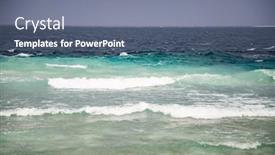  Presentation with waves - Slides enhanced with white-waves-on-dark-sea background and a gray colored foreground