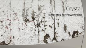  Presentation with wall paint - Presentation design having white-weathered-wall-with-peeling background and a light gray colored foreground